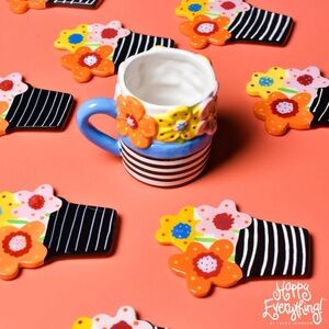 Happy Everything Flowers Shaped Mug